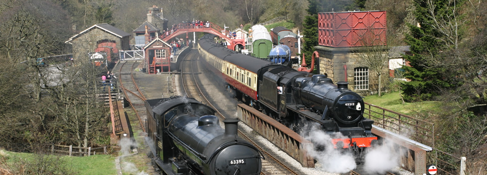 Steam traisn at Goathland Station - Goathland