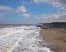 Withernsea, sandy beaches. Withernsea, sandy beaches.